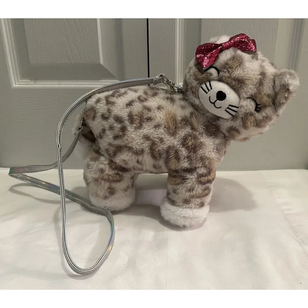 Wonder Nation Spotted Cat Leopard Cub Plush Bag